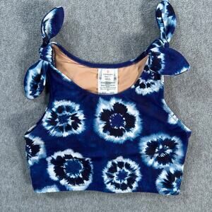 Crewcuts J.Crew Shoulder Tie Bikini Swim Top Swimsuit Girls 6-7 Bluel BY071 New